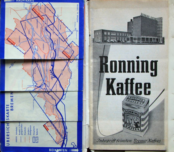 Borgward Streetmap 1955 Falkplan Bremen with Borgward-Isabella (9054)